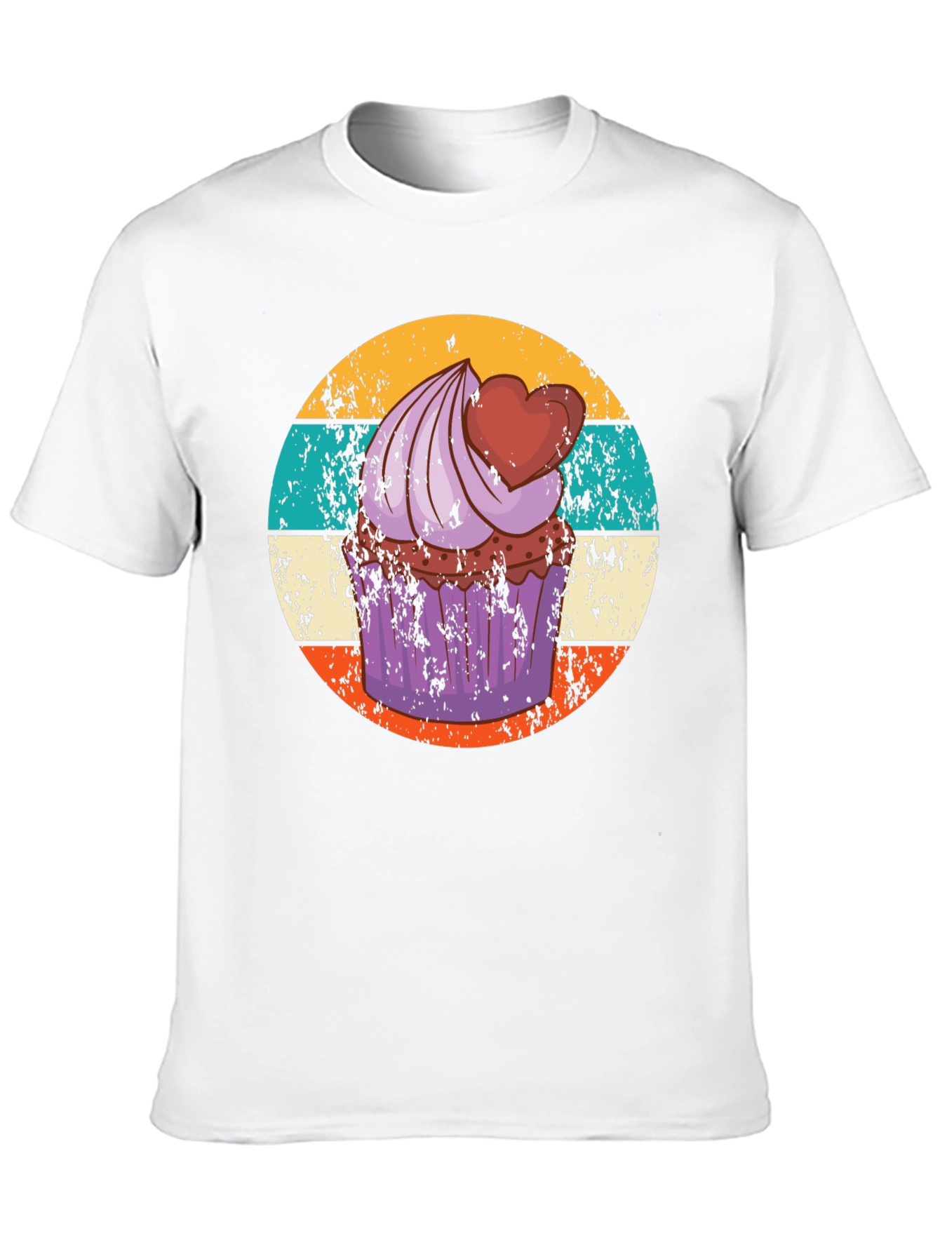 Cupcake Retro Graphic Tee - Sweet Treat Shirt