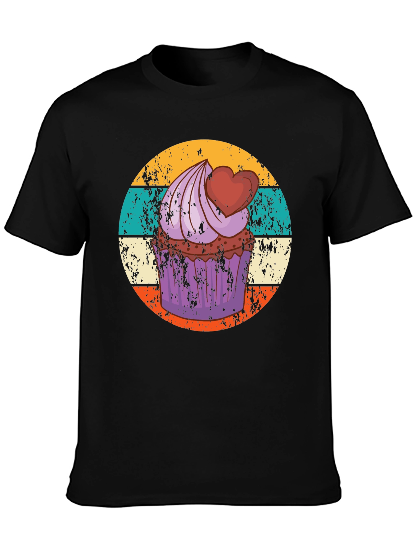 Cupcake Retro Graphic Tee - Sweet Treat Shirt