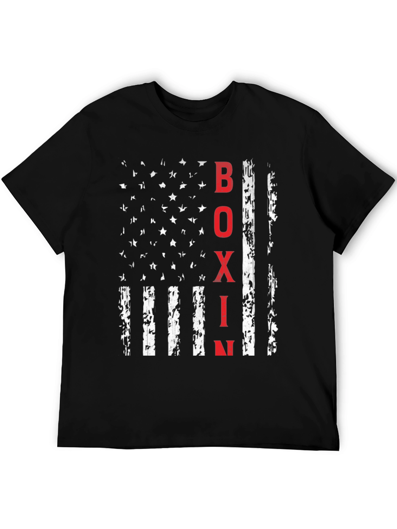 Boxing USA Flag Graphic T-Shirt