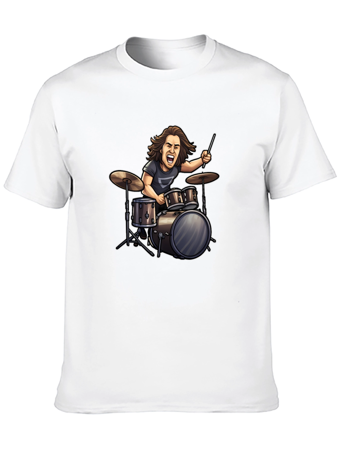 Drummer Graphic Black T-Shirt