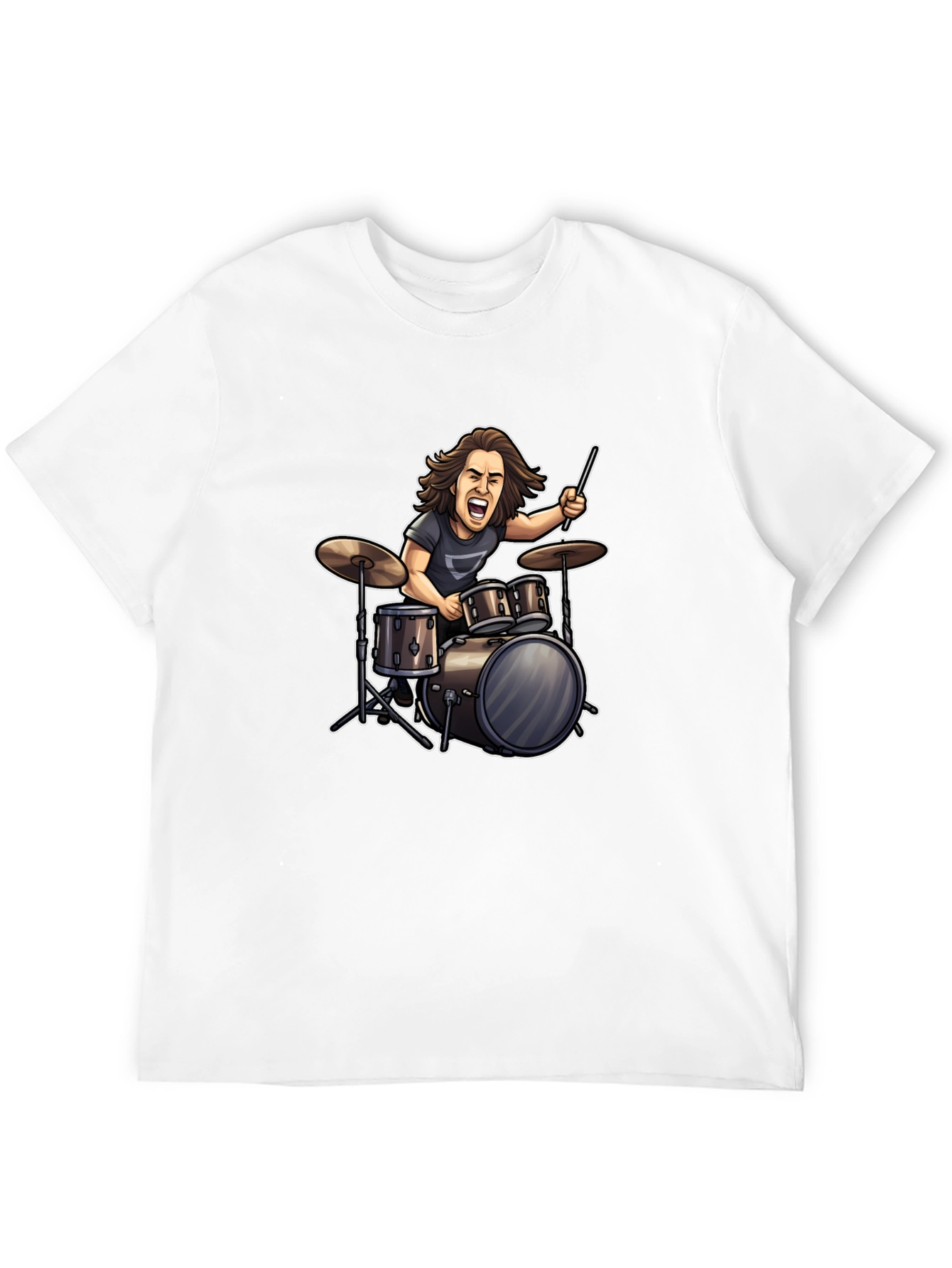 Drummer Graphic Black T-Shirt