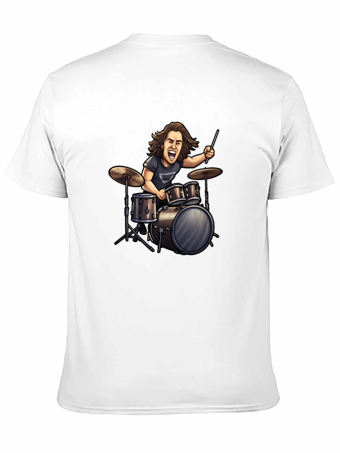 Drummer Graphic Black T-Shirt