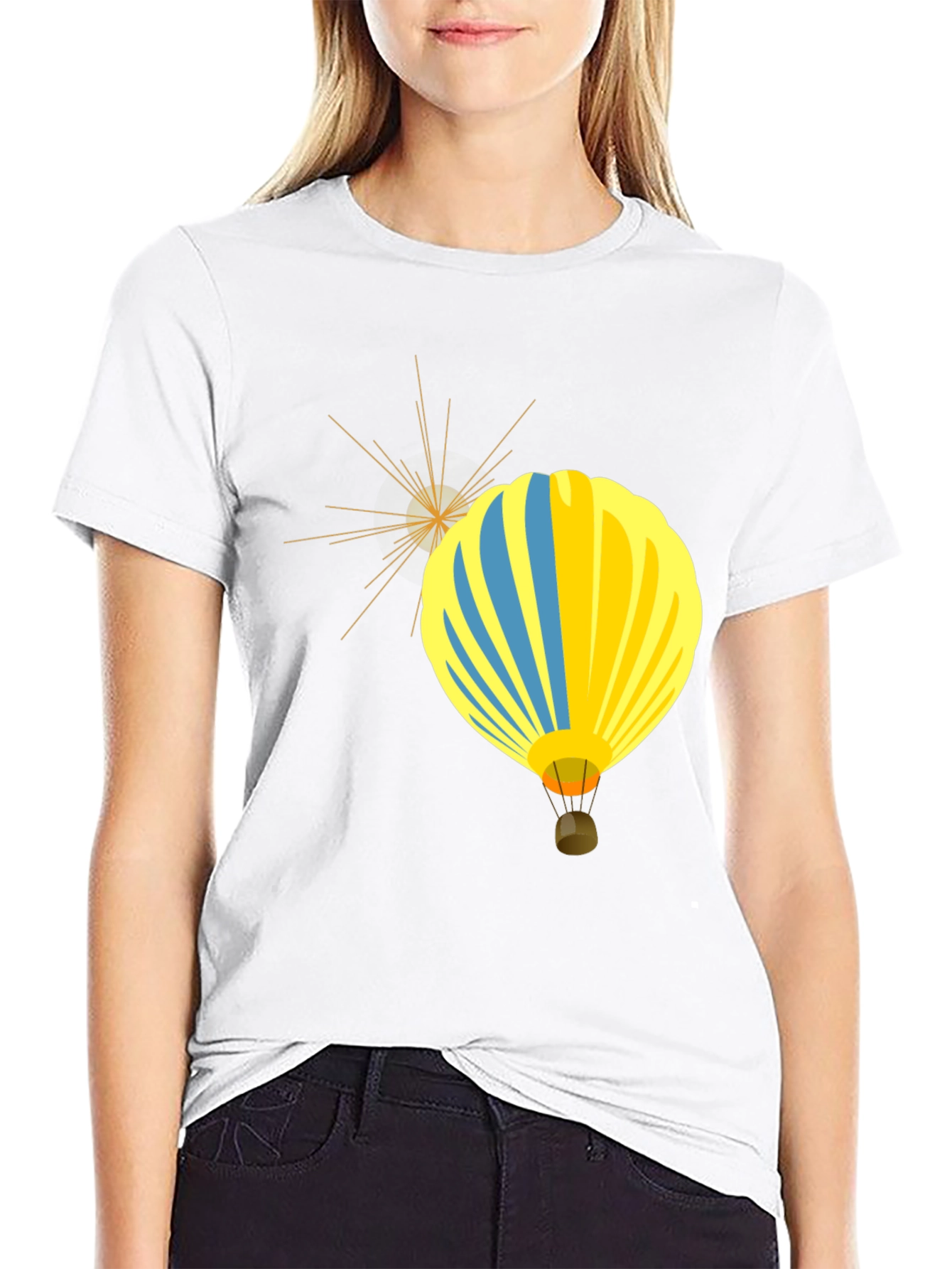 Balloon Graphic Black Tee | Stylish Casual Wear