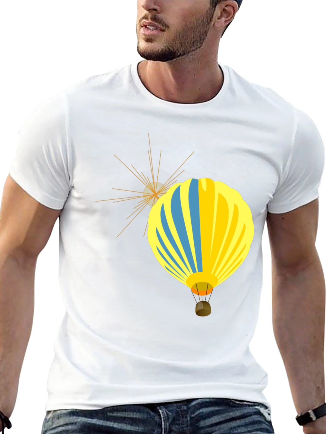 Balloon Graphic Black Tee | Stylish Casual Wear
