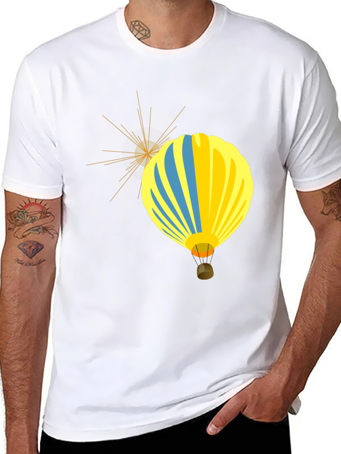 Balloon Graphic Black Tee | Stylish Casual Wear