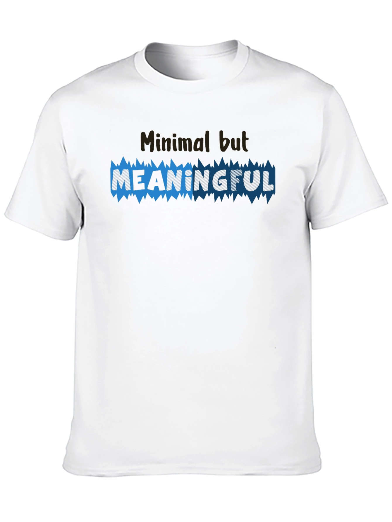 Minimal But Meaningful Graphic Tee - Black Cotton Blend