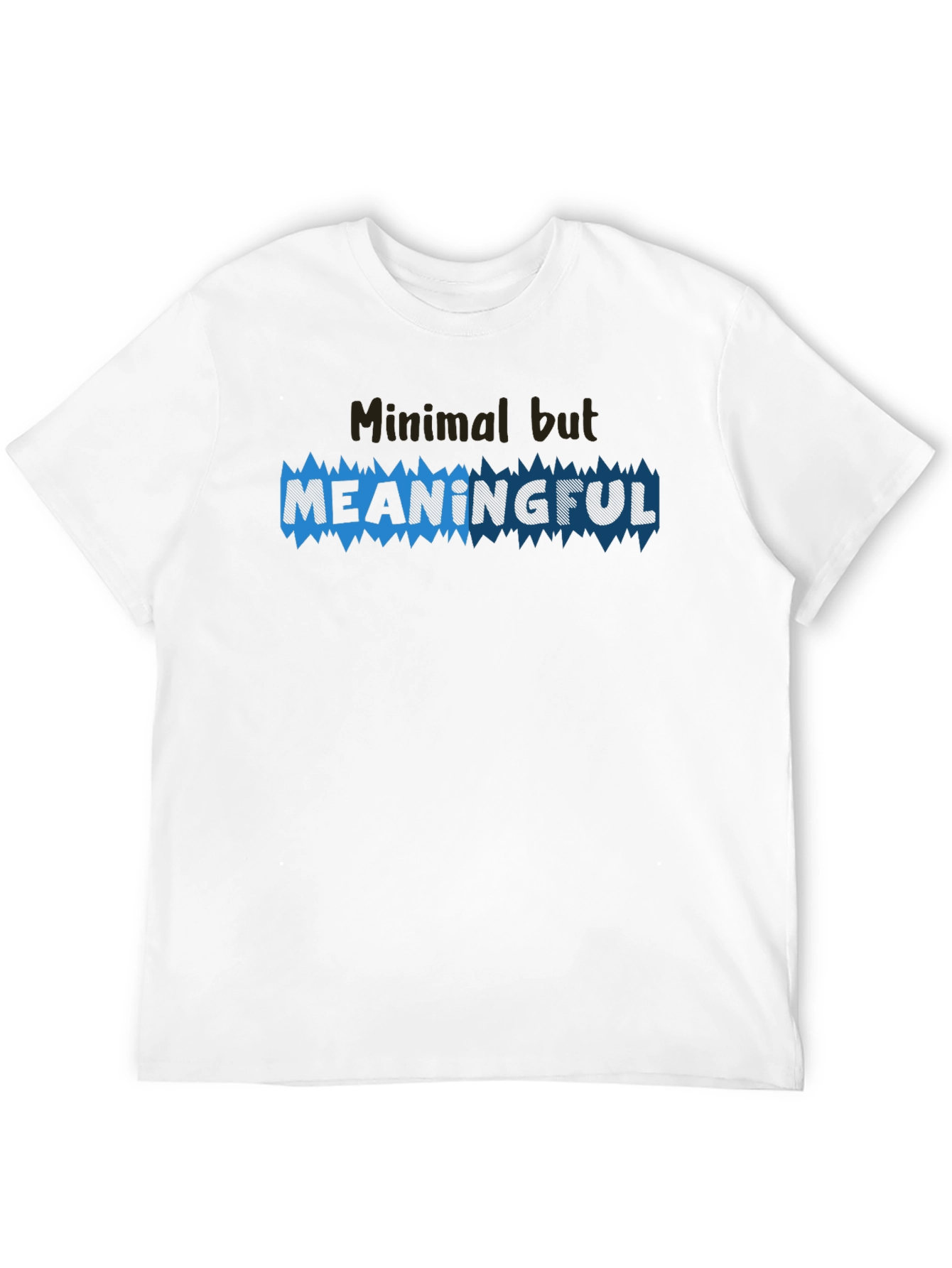 Minimal But Meaningful Graphic Tee - Black Cotton Blend