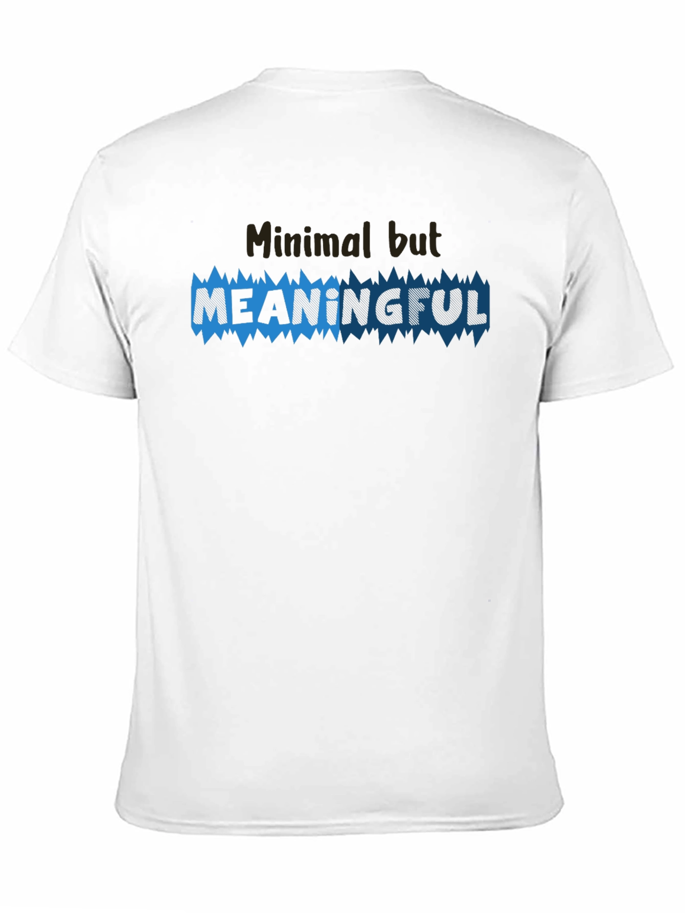 Minimal But Meaningful Graphic Tee - Black Cotton Blend