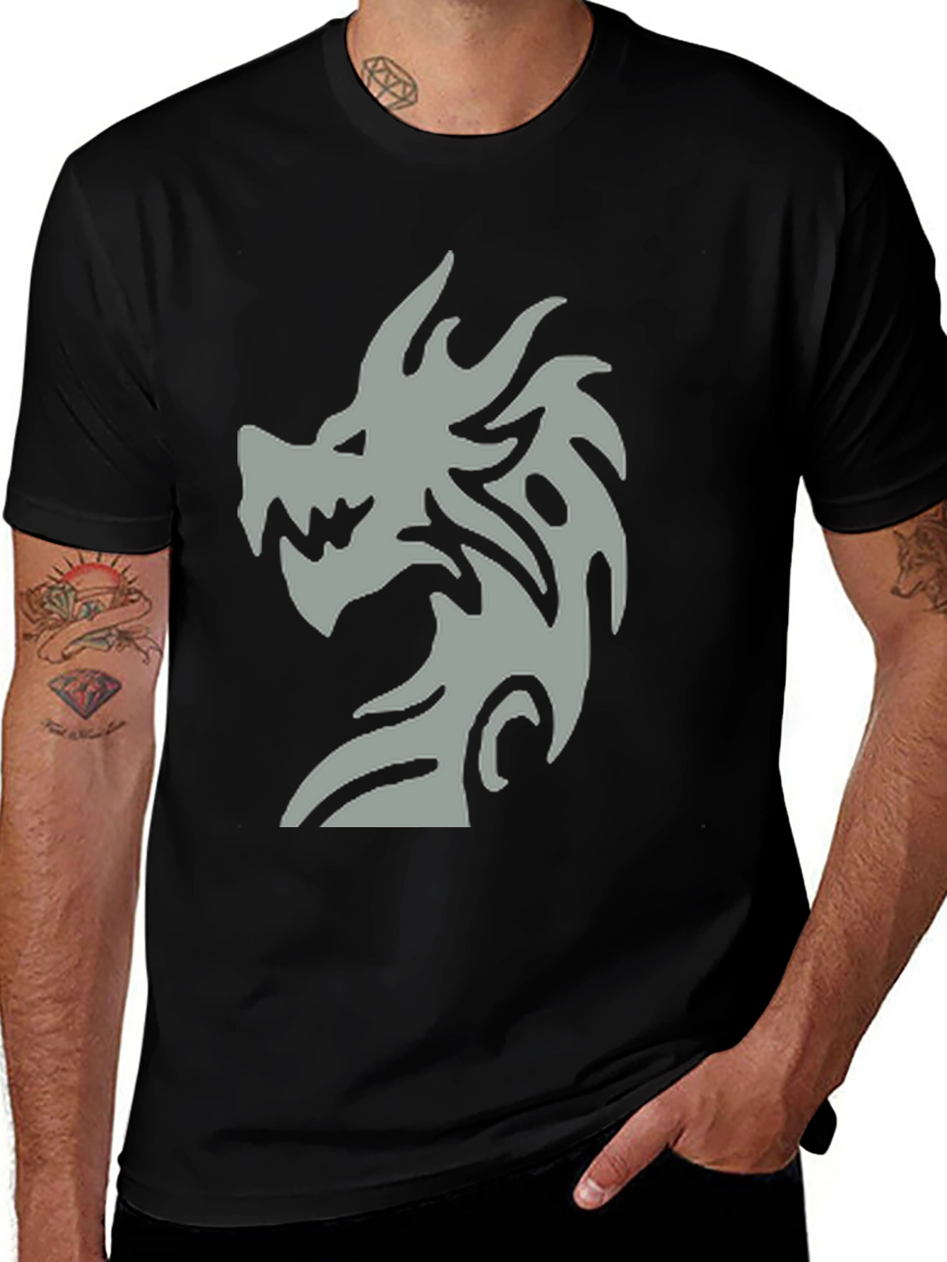 Dragon Graphic Tee - Bold Black T-Shirt