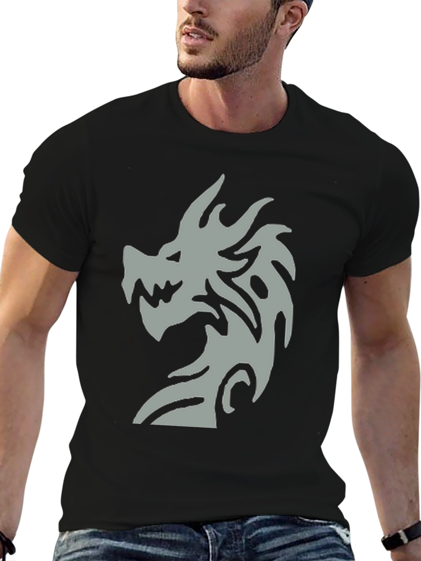 Dragon Graphic Tee - Bold Black T-Shirt