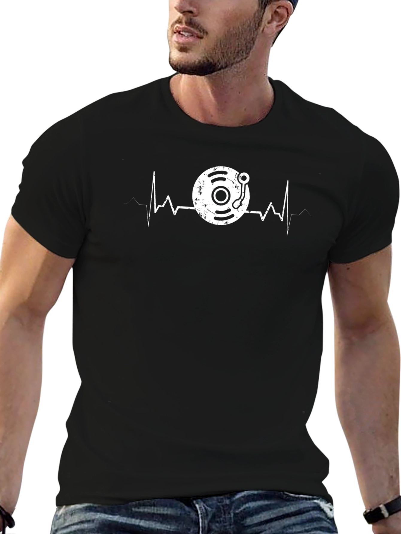 DJ Heartbeat Black T-Shirt
