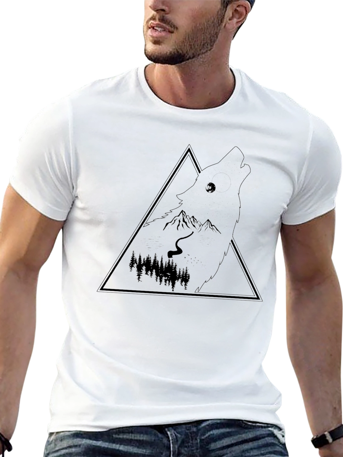 Wolf Silhouette Graphic Tee