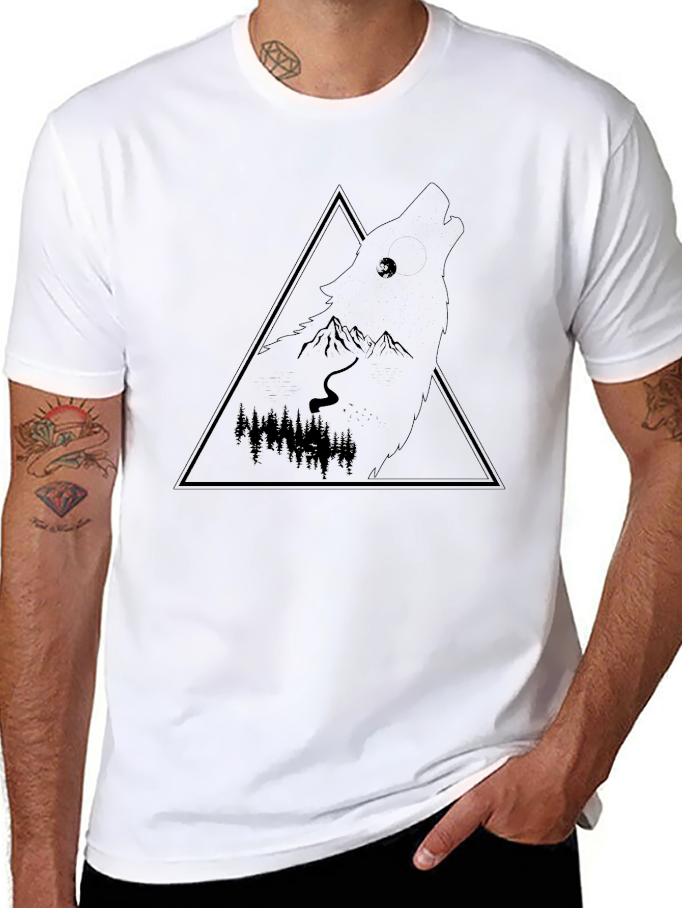 Wolf Silhouette Graphic Tee