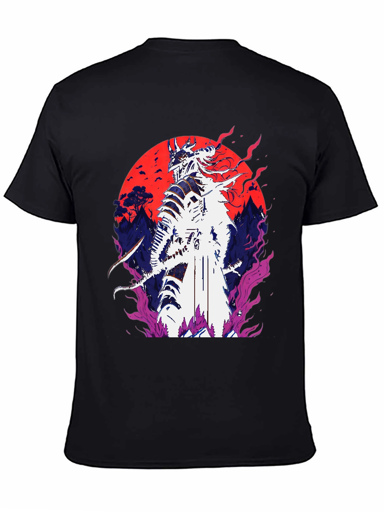 Samurai Warrior Graphic Tee - Bold Anime Design