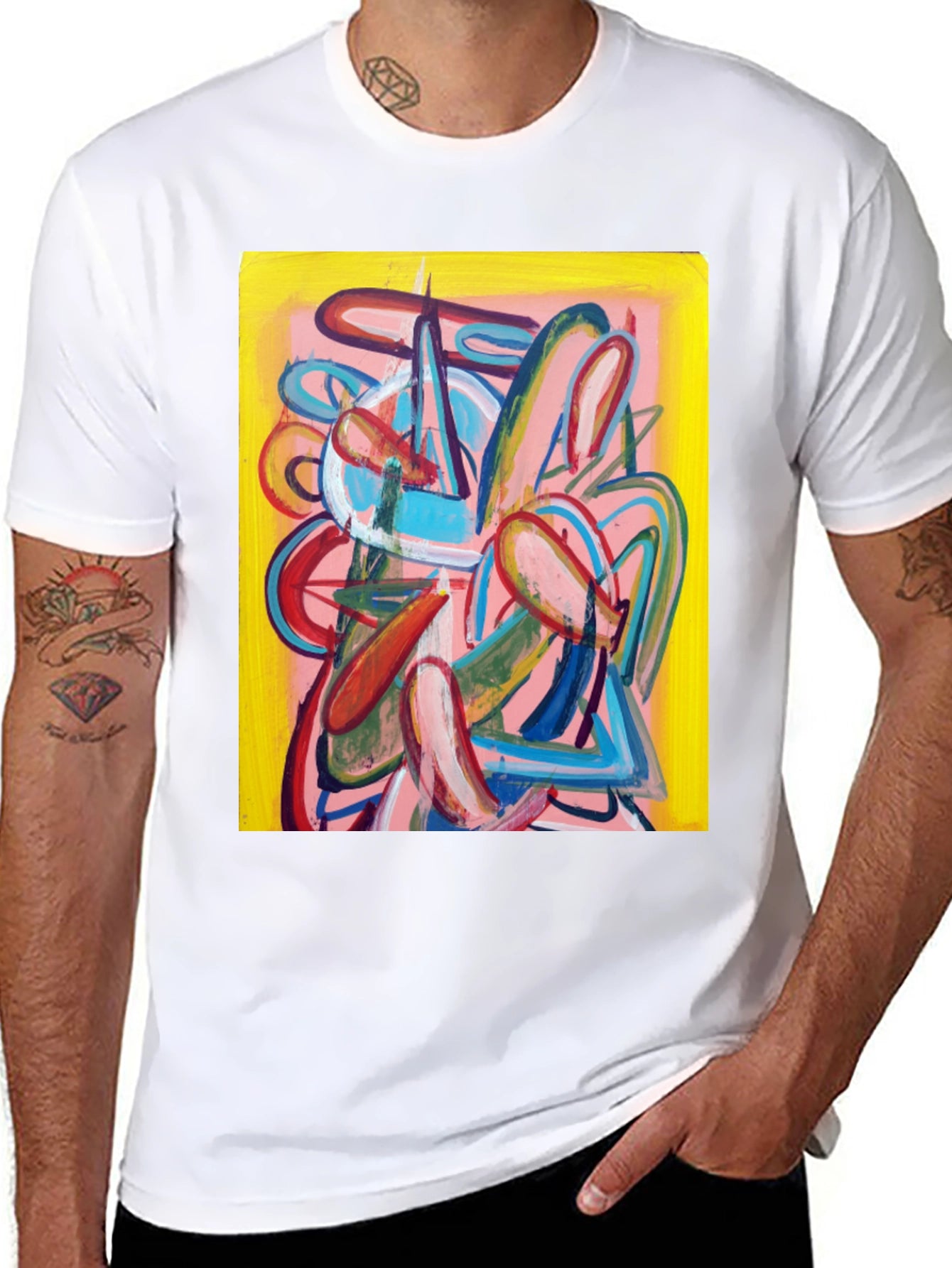 Abstract Art Graphic Tee - Modern Style
