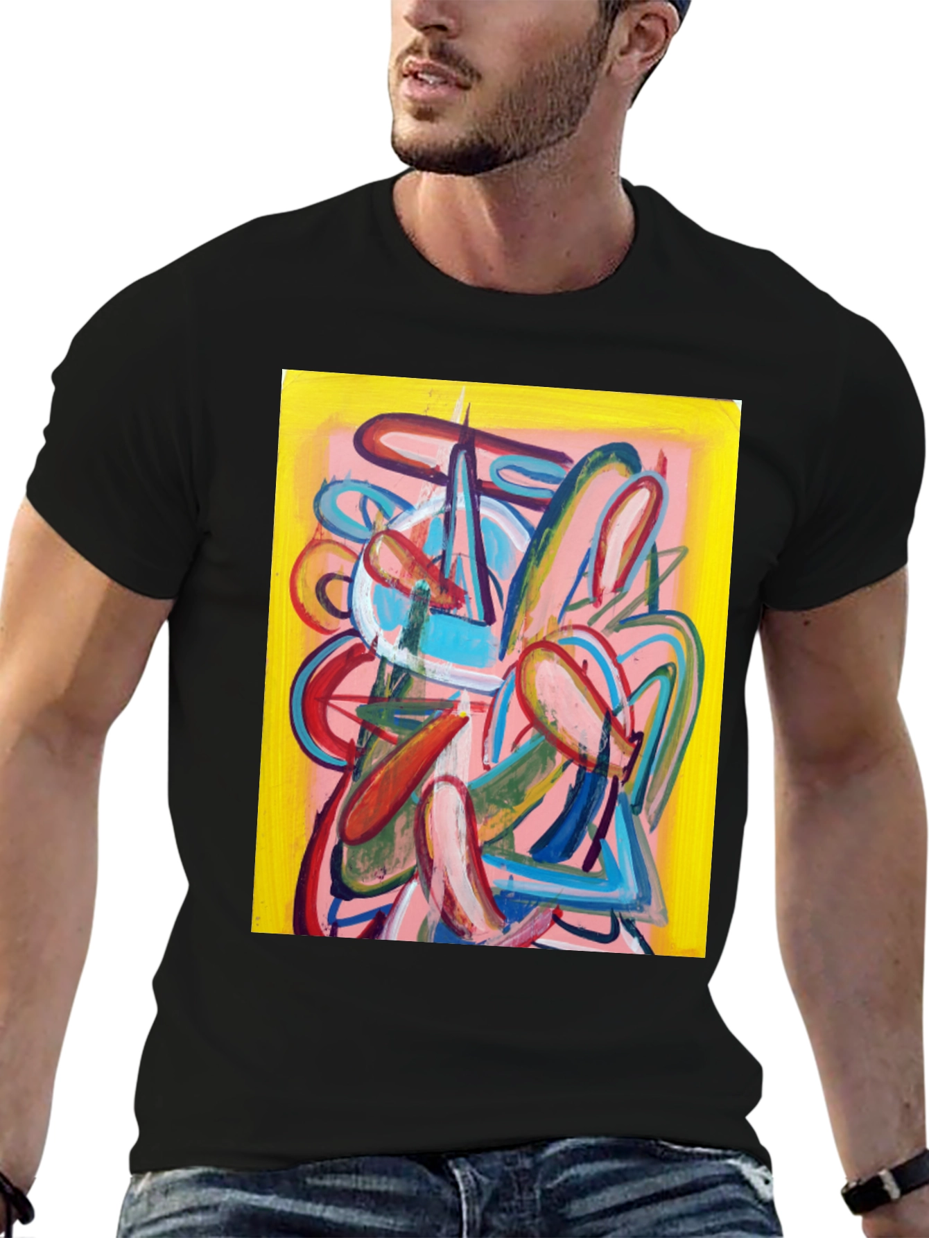 Abstract Art Graphic Tee - Modern Style