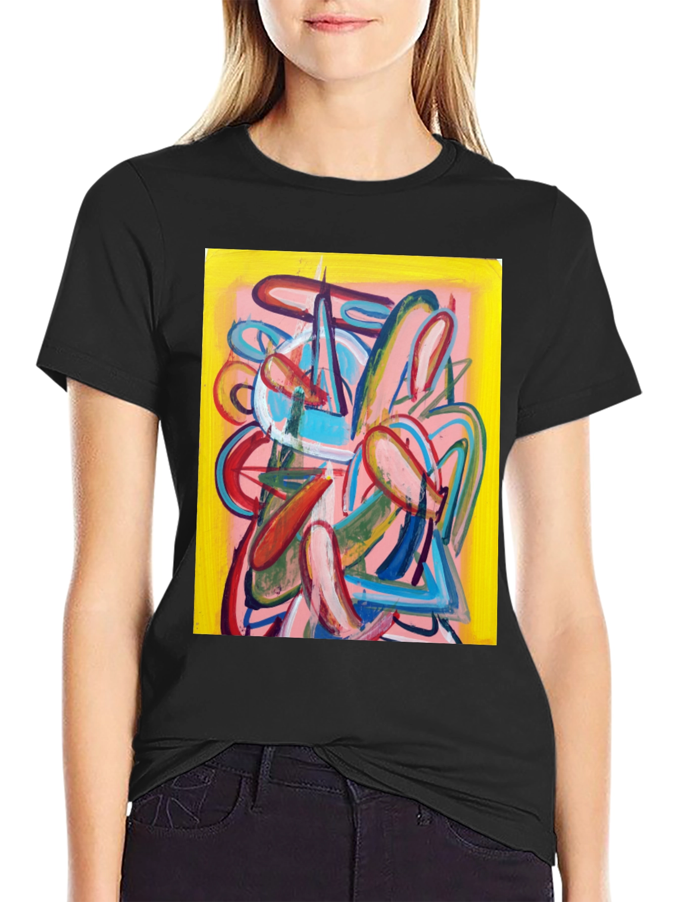 Abstract Art Graphic Tee - Modern Style
