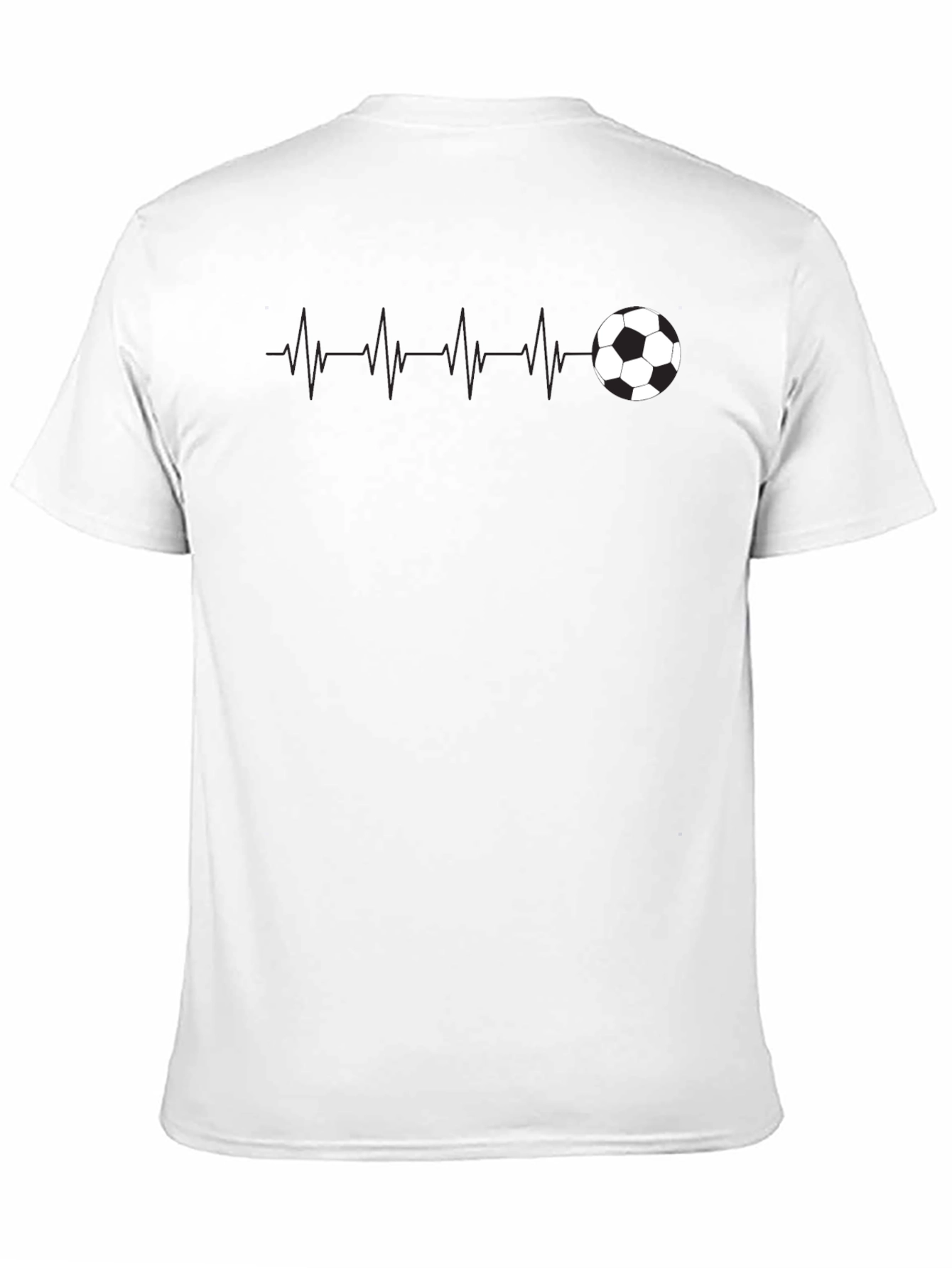 Soccer Heartbeat Tee - Black Graphic T-Shirt