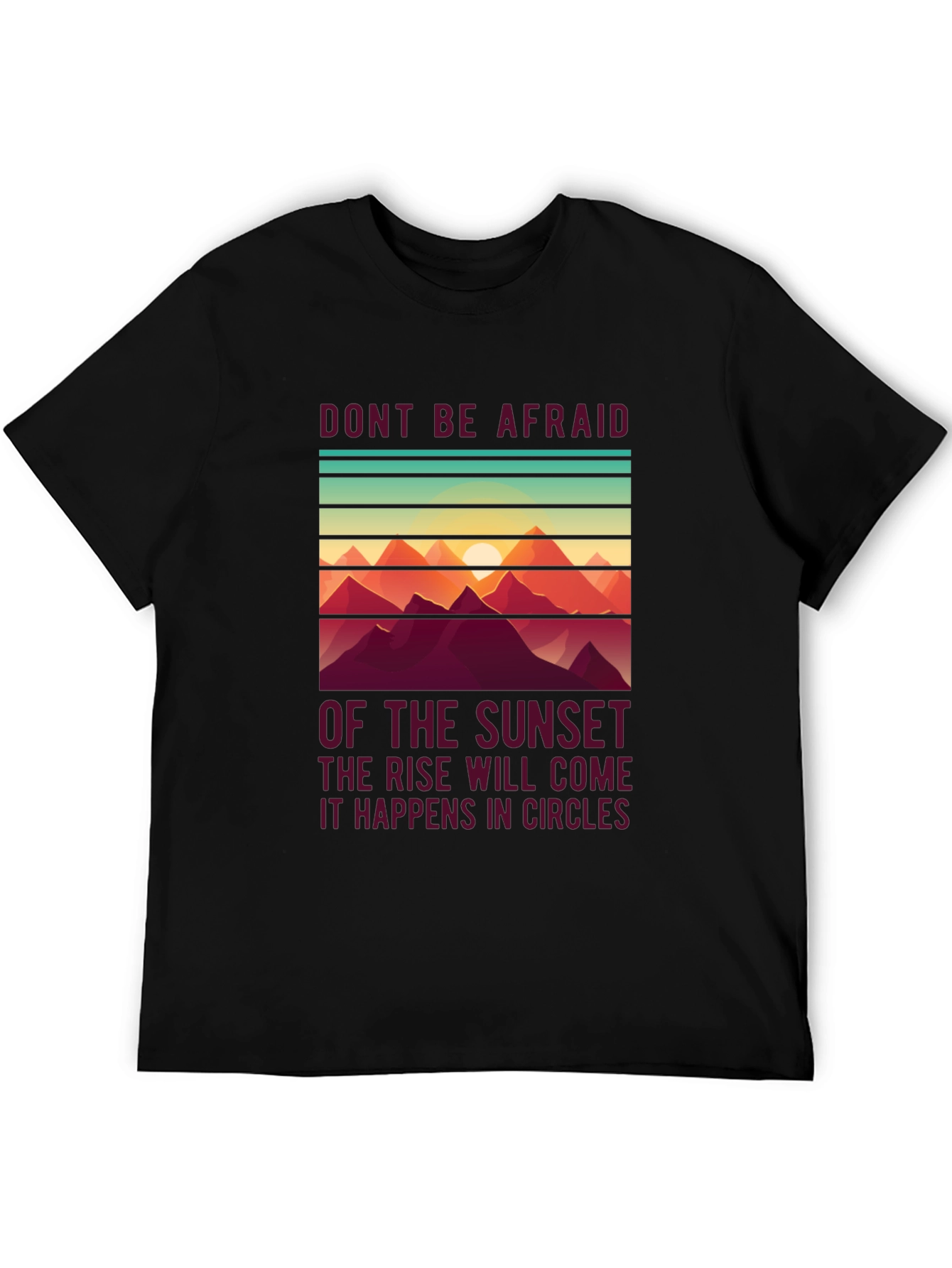 Sunset Mountain Graphic Tee - Inspirational Comfort