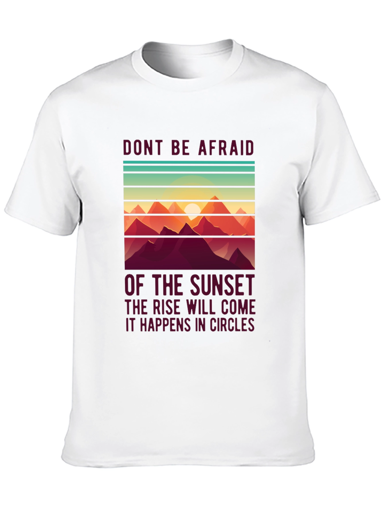 Sunset Mountain Graphic Tee - Inspirational Comfort
