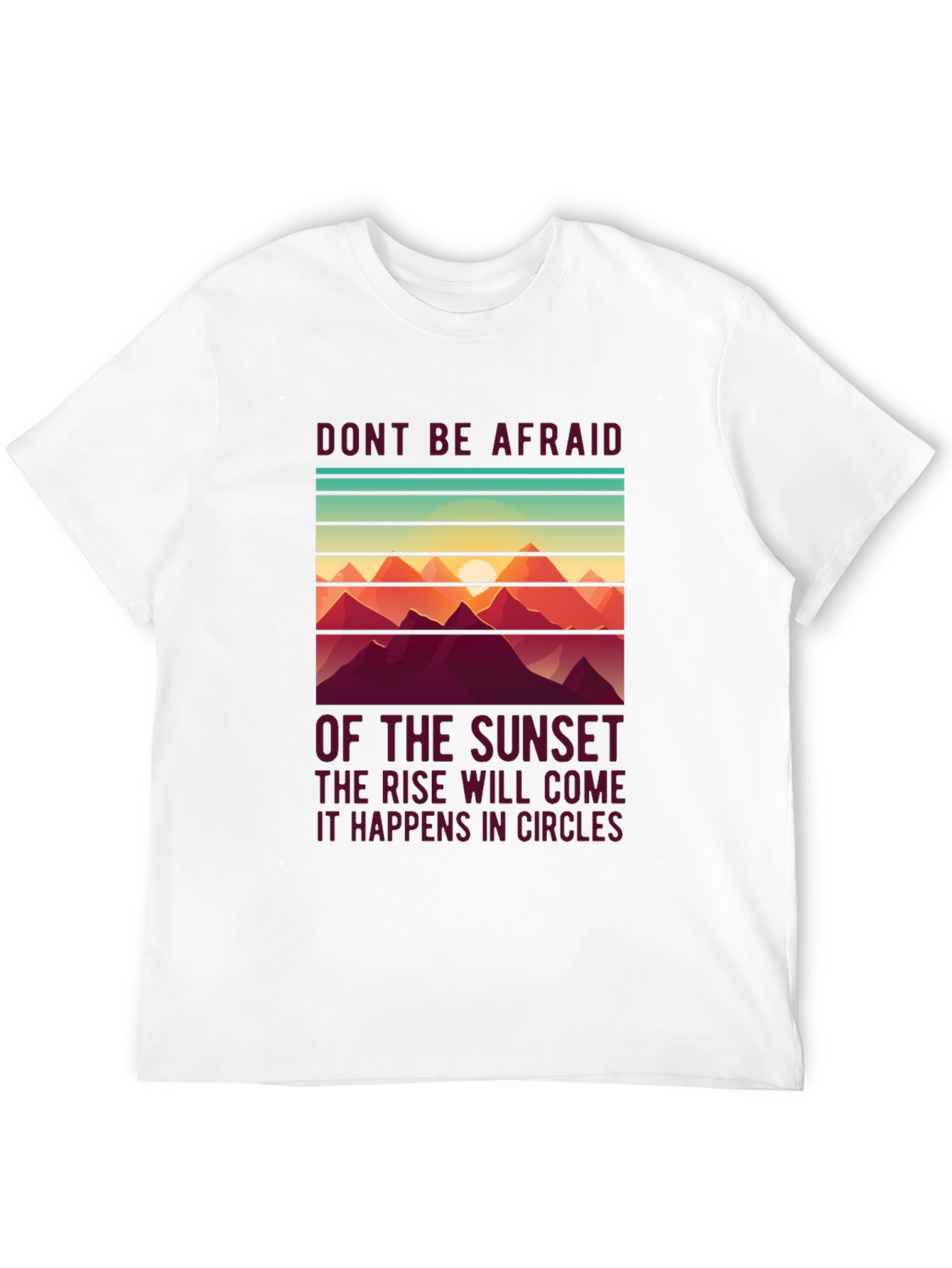 Sunset Mountain Graphic Tee - Inspirational Comfort