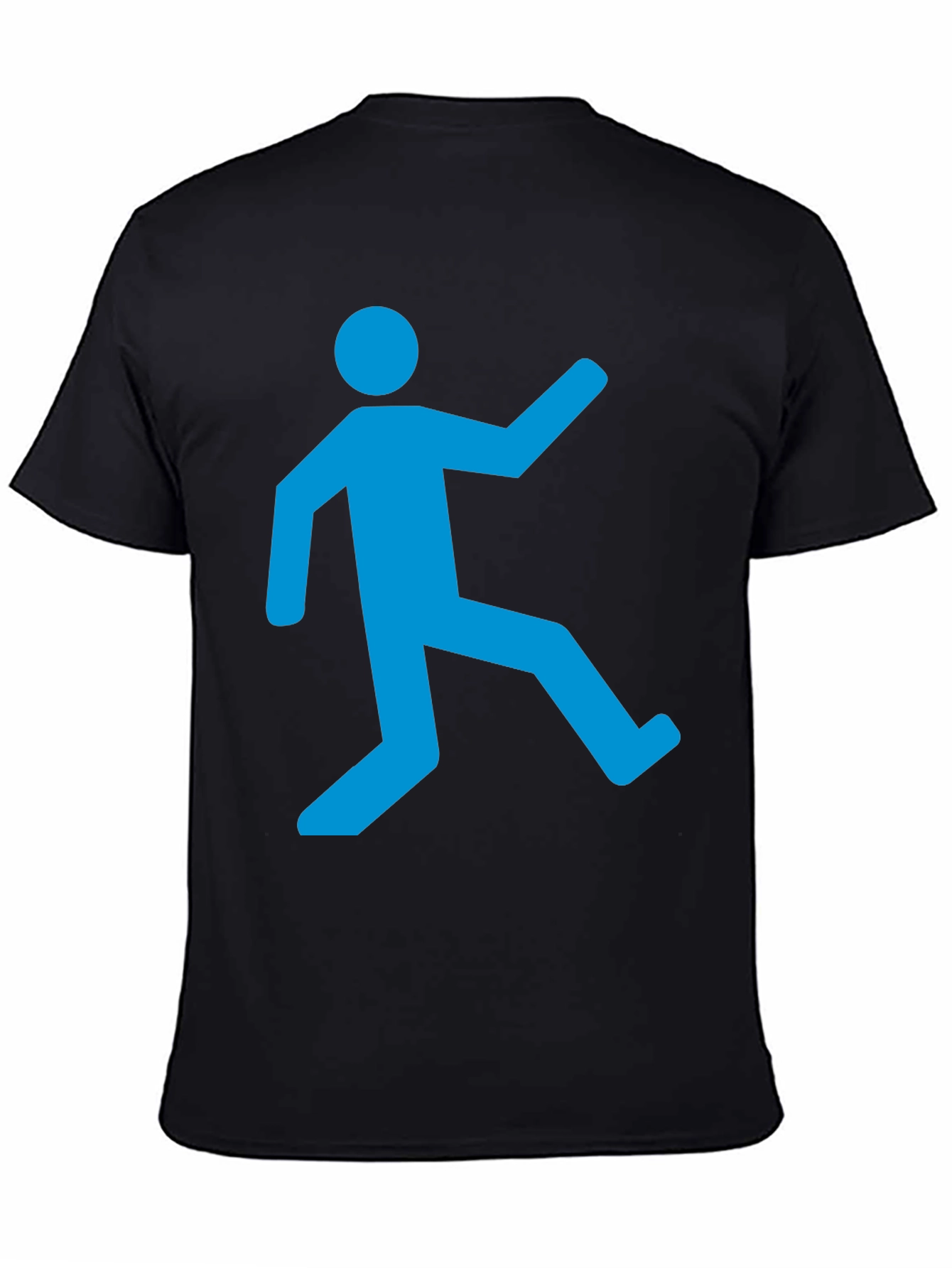 Funny Stick Figure Silhouette Black T-Shirt