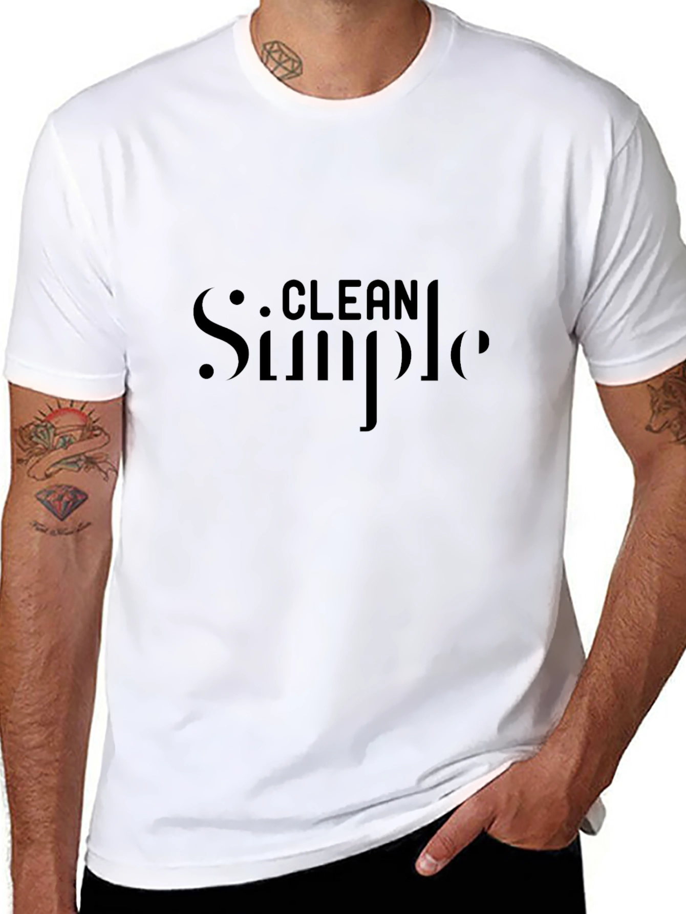 Clean Simple Graphic Tee - Stylish Black T-Shirt