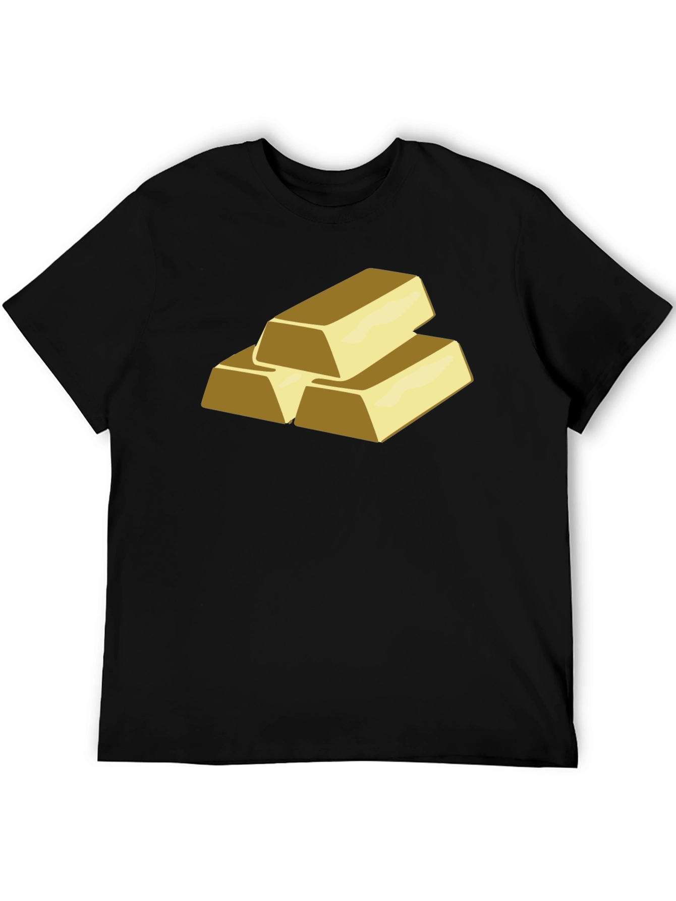 Gold Bars Graphic T-Shirt - Black Cotton Tee