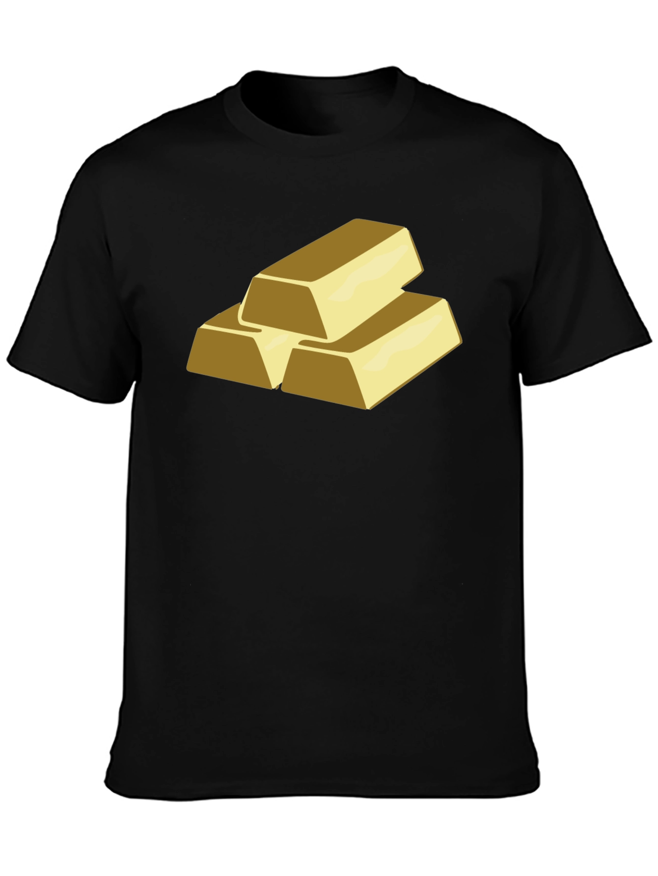 Gold Bars Graphic T-Shirt - Black Cotton Tee