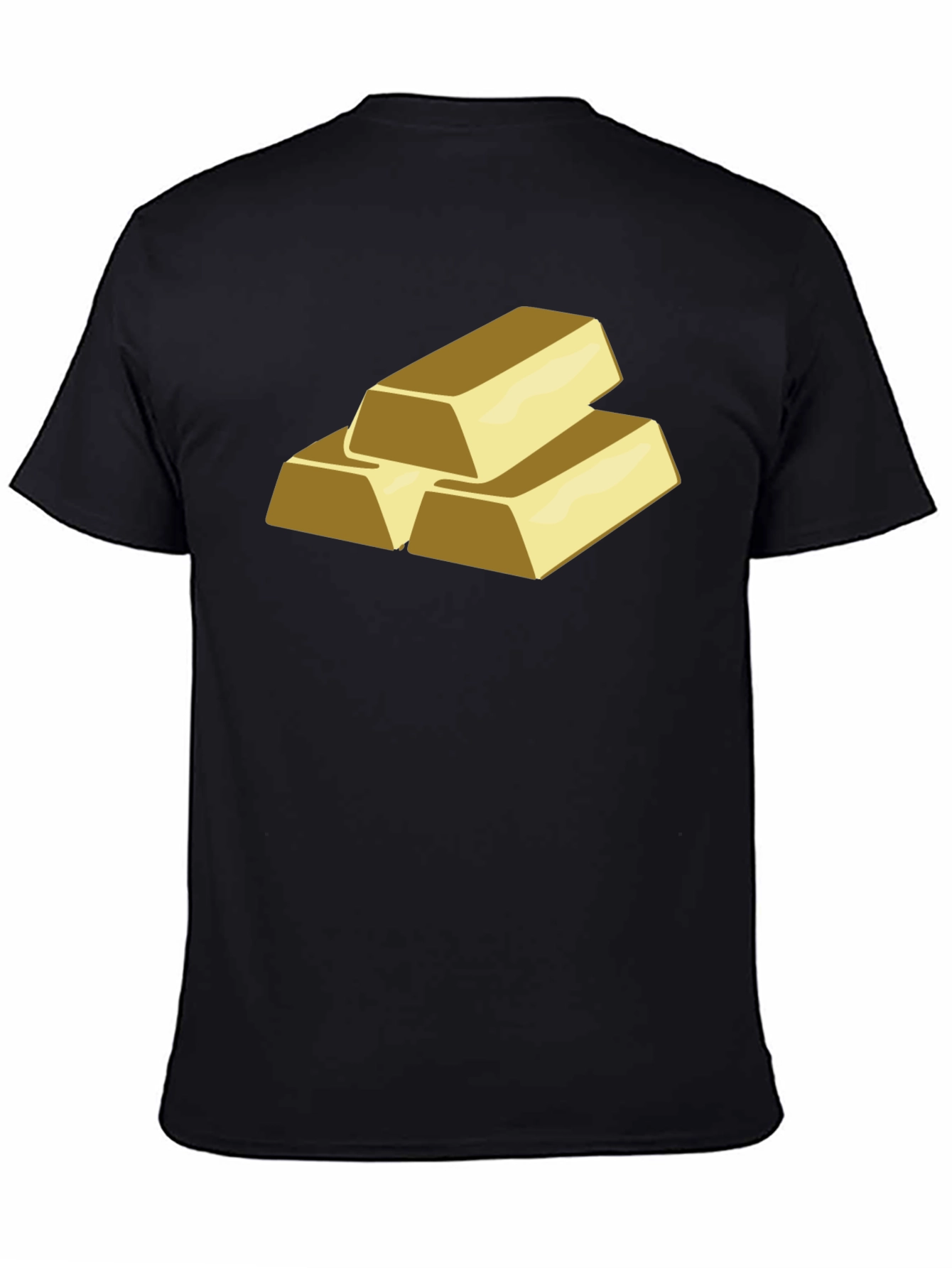 Gold Bars Graphic T-Shirt - Black Cotton Tee