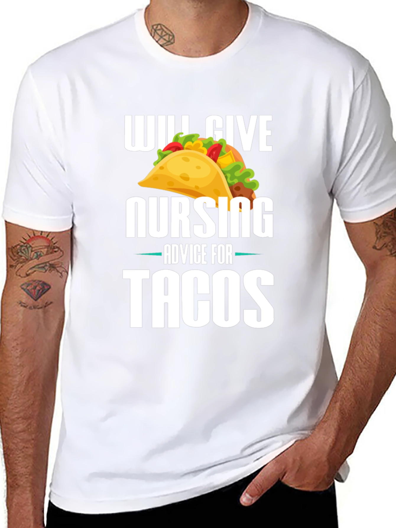 Will Give Nursing Advice For Tacos Graphic Tee