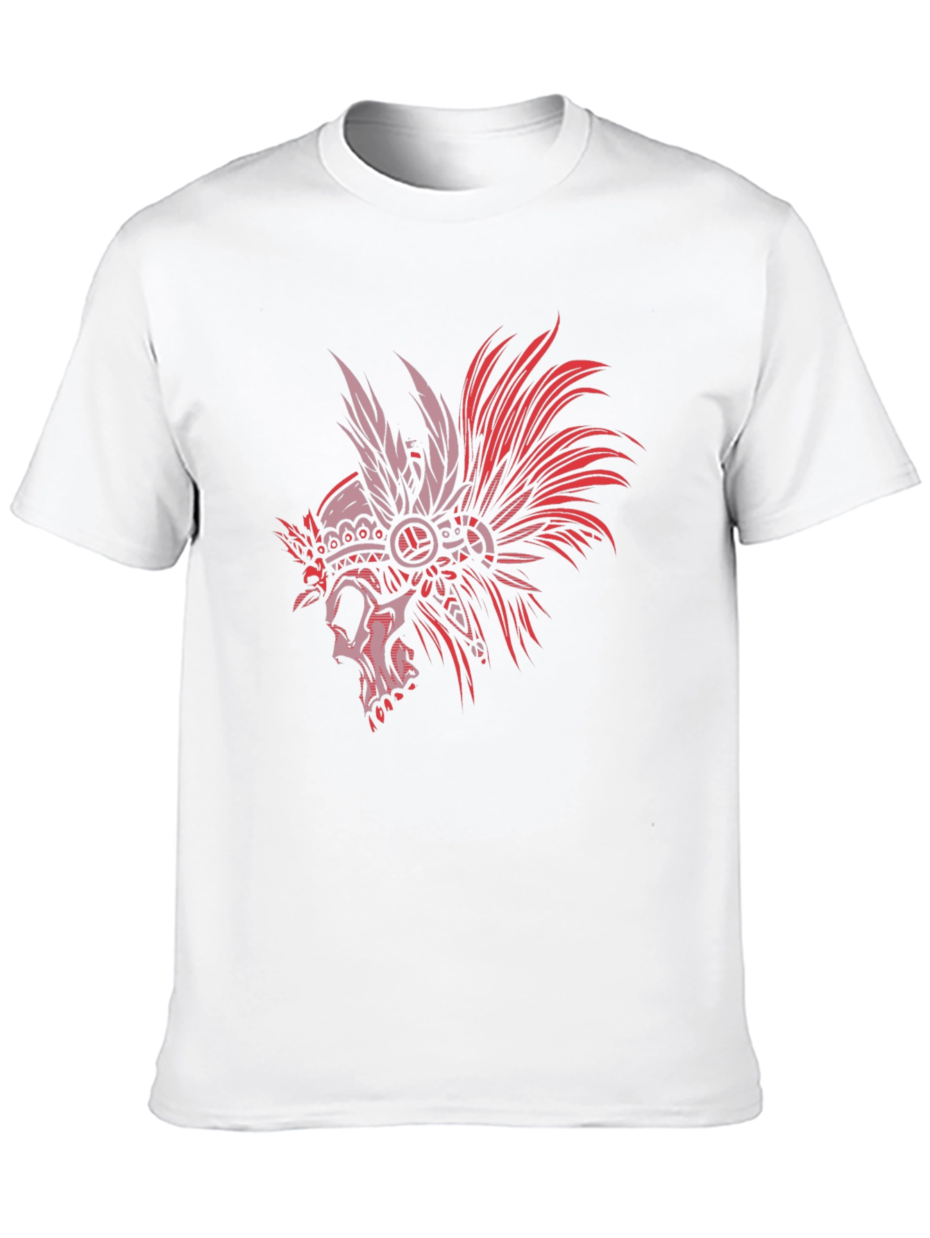 Skull Headdress Graphic Tee - Black