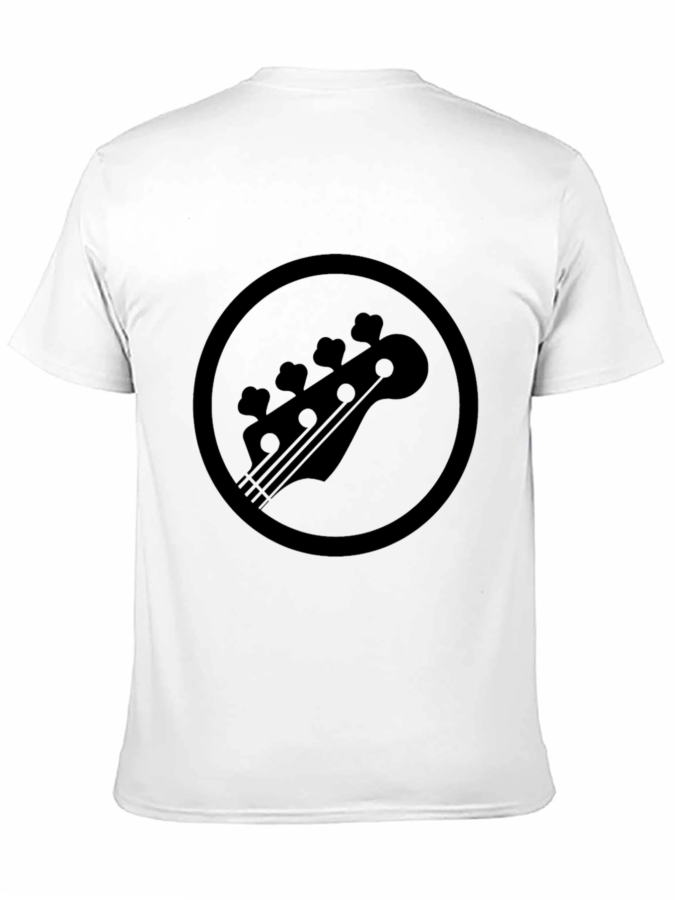 Bass Guitar Headstock Graphic Tee - Black
