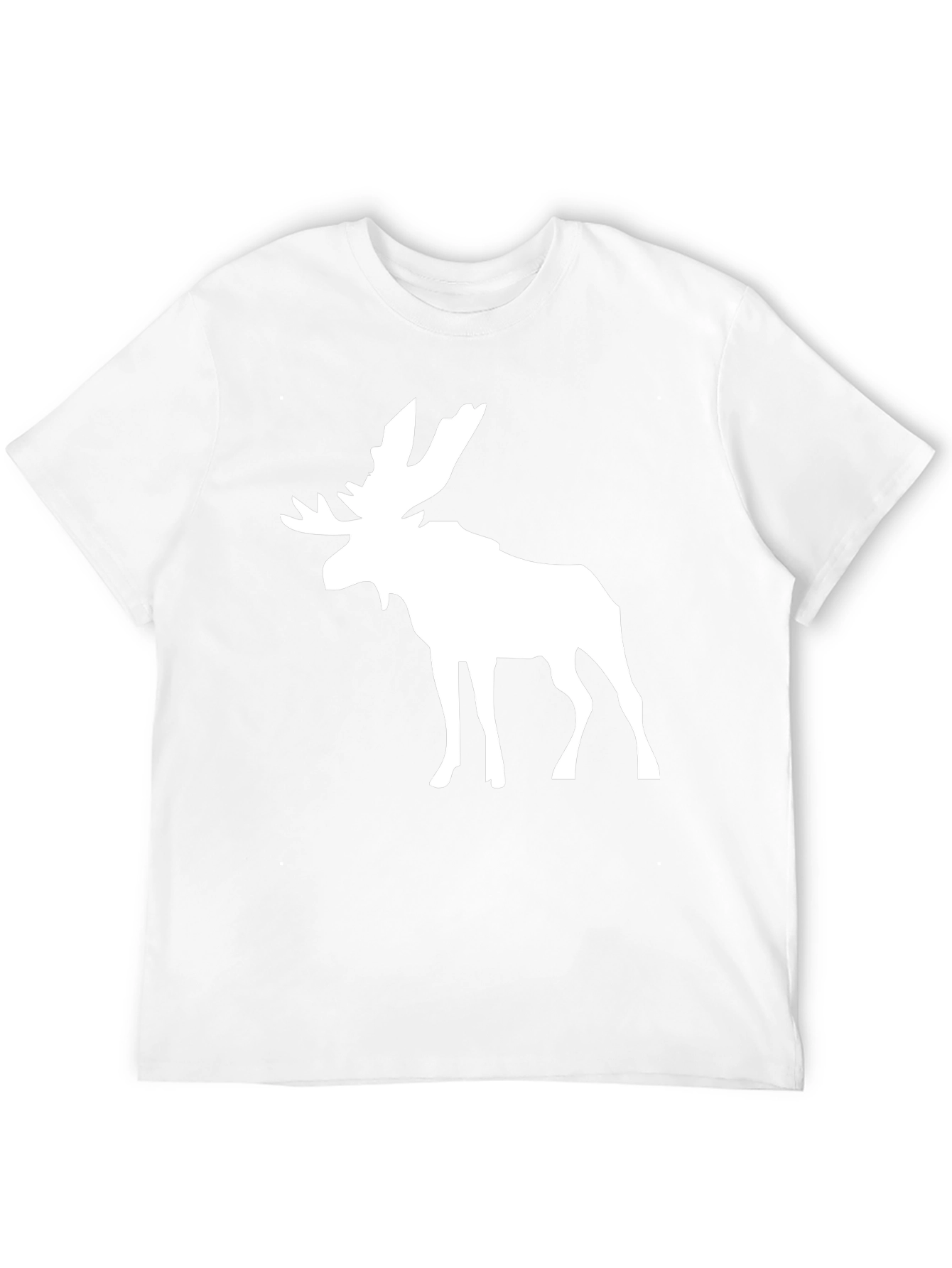 Moose Graphic Print Crew Neck T-Shirt