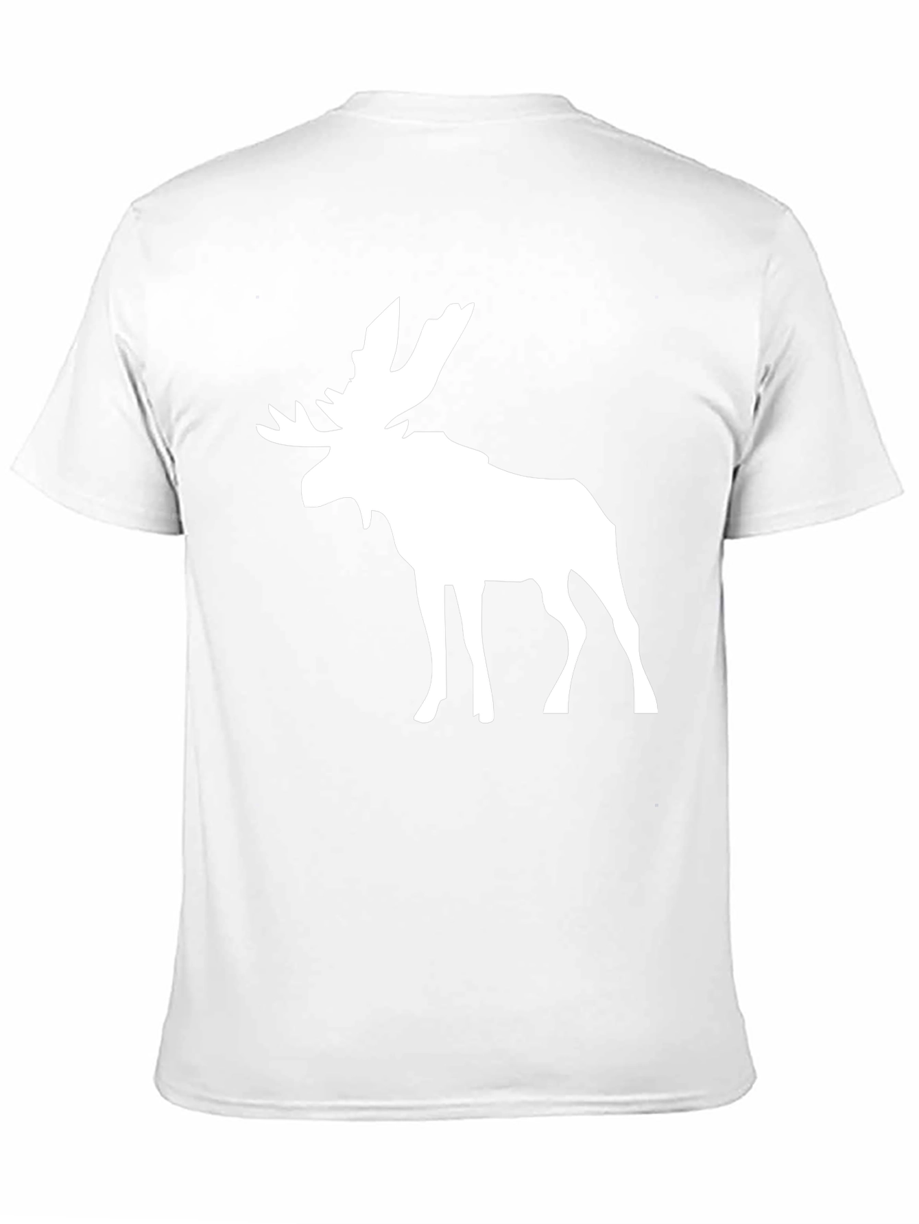 Moose Graphic Print Crew Neck T-Shirt