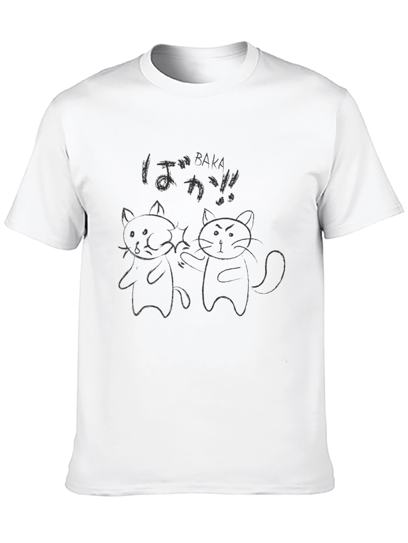 Baka Cats Graphic Tee - Funny Anime Shirt
