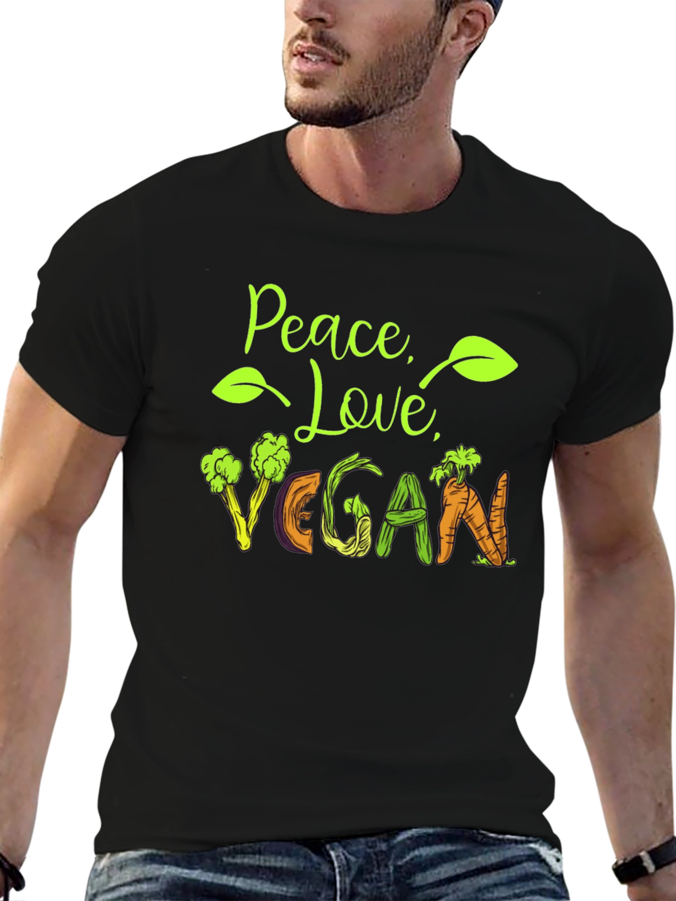 Peace Love Vegan Graphic Tee