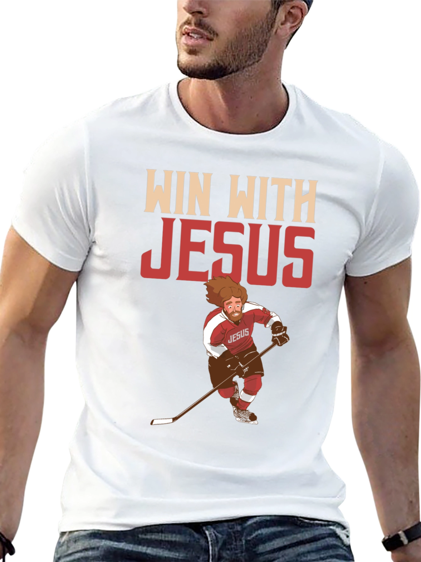 Win with Jesus Hockey T-Shirt