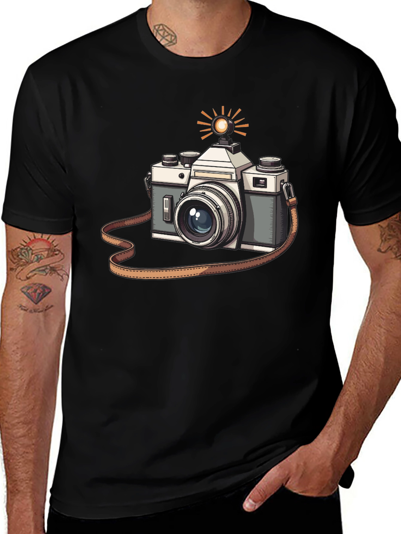 Retro Camera Graphic Tee - Stylish Casual Wear