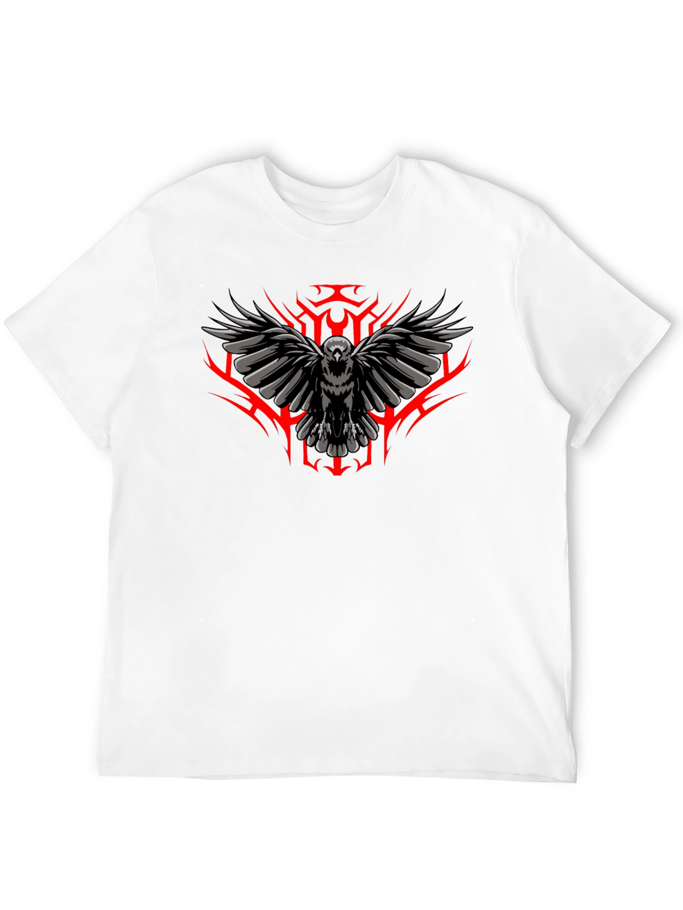 Raven Graphic Print Tee - Black