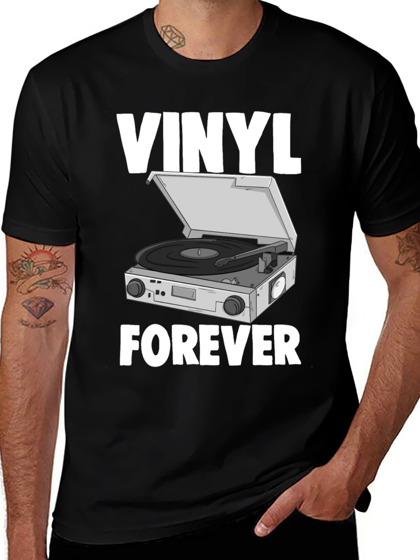 Vinyl Forever Graphic T-Shirt - Music Lover Tee