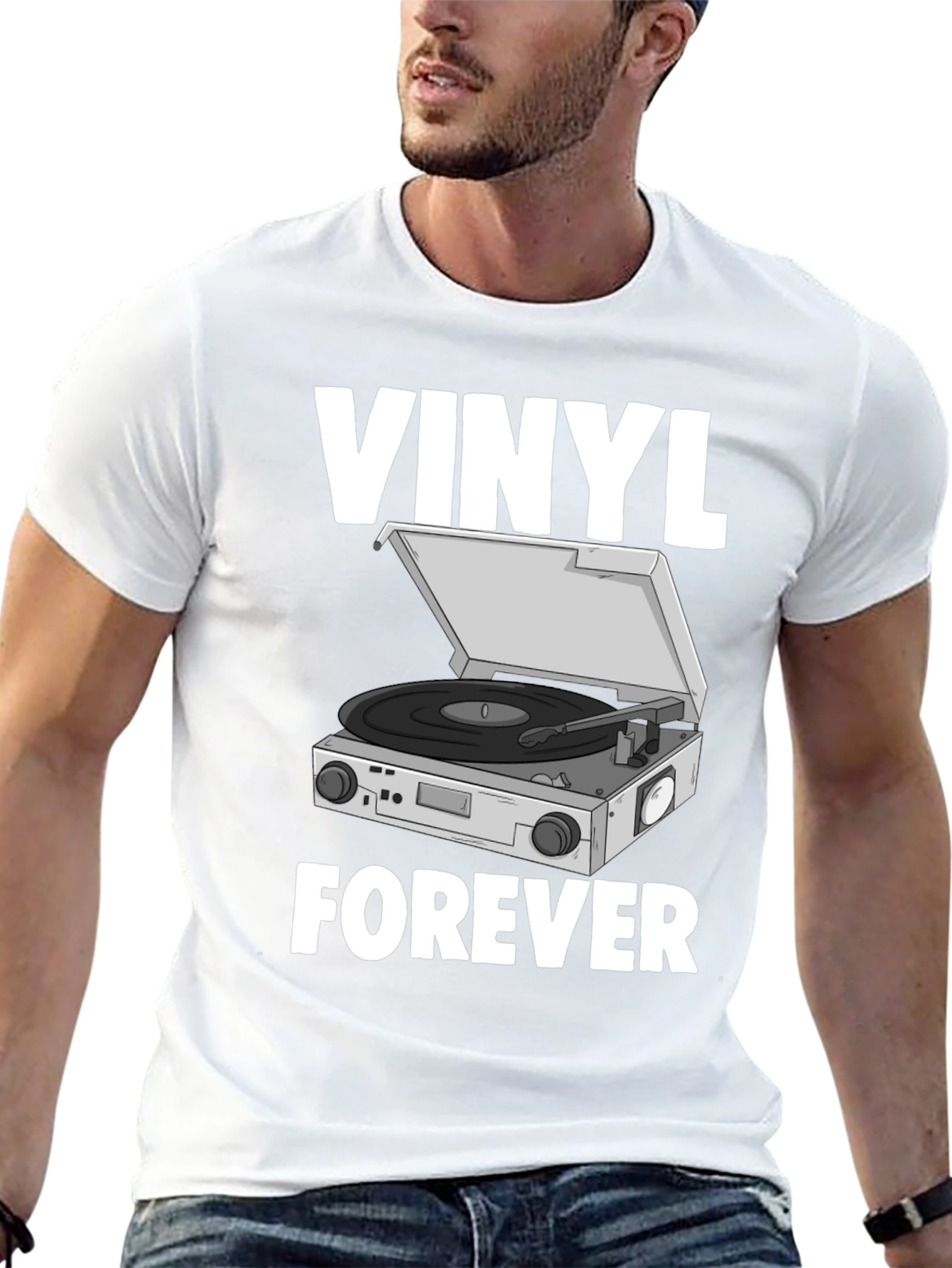 Vinyl Forever Graphic T-Shirt - Music Lover Tee