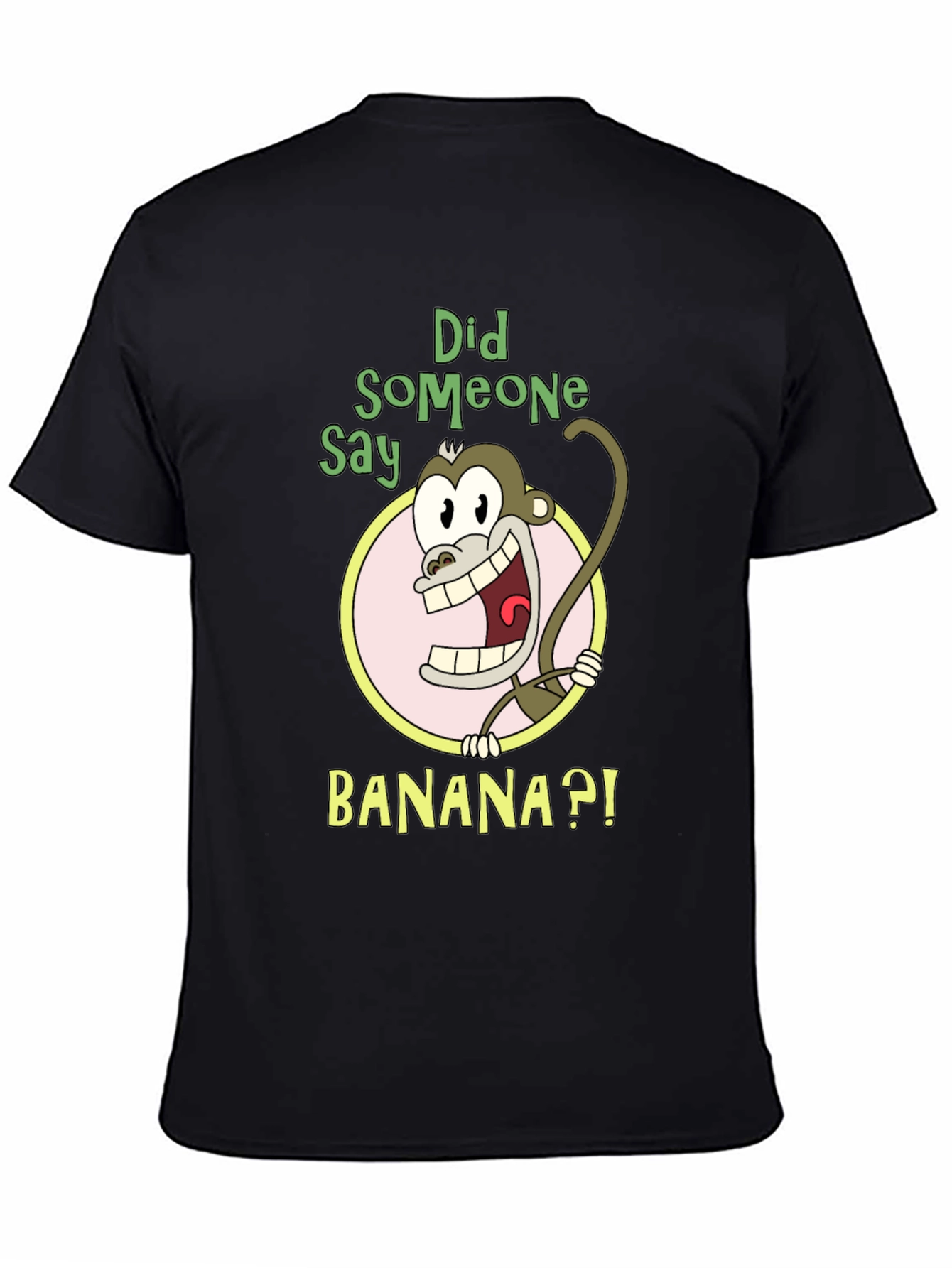 Monkey Banana Cartoon Graphic Tee