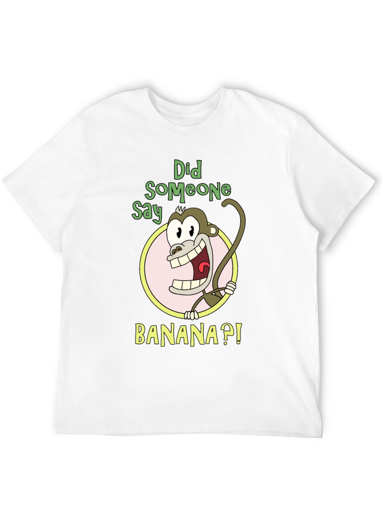 Monkey Banana Cartoon Graphic Tee