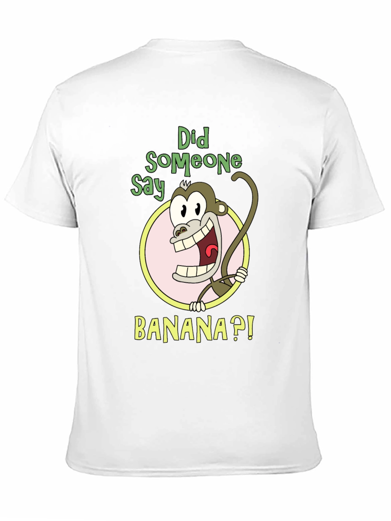 Monkey Banana Cartoon Graphic Tee