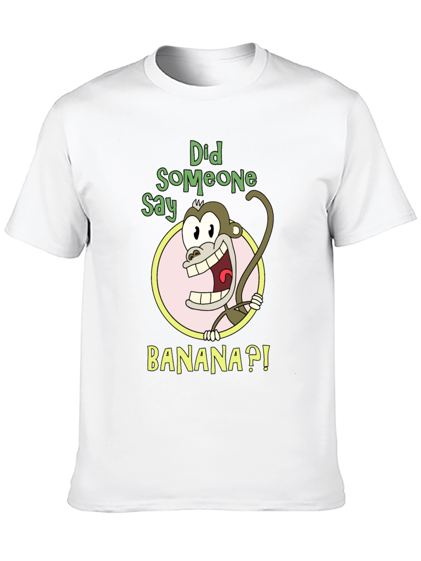 Monkey Banana Cartoon Graphic Tee