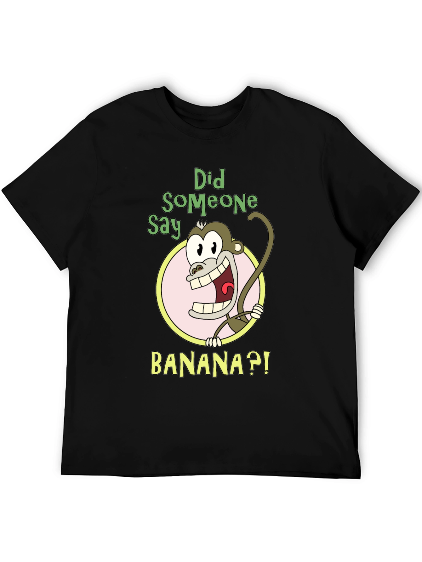 Monkey Banana Cartoon Graphic Tee