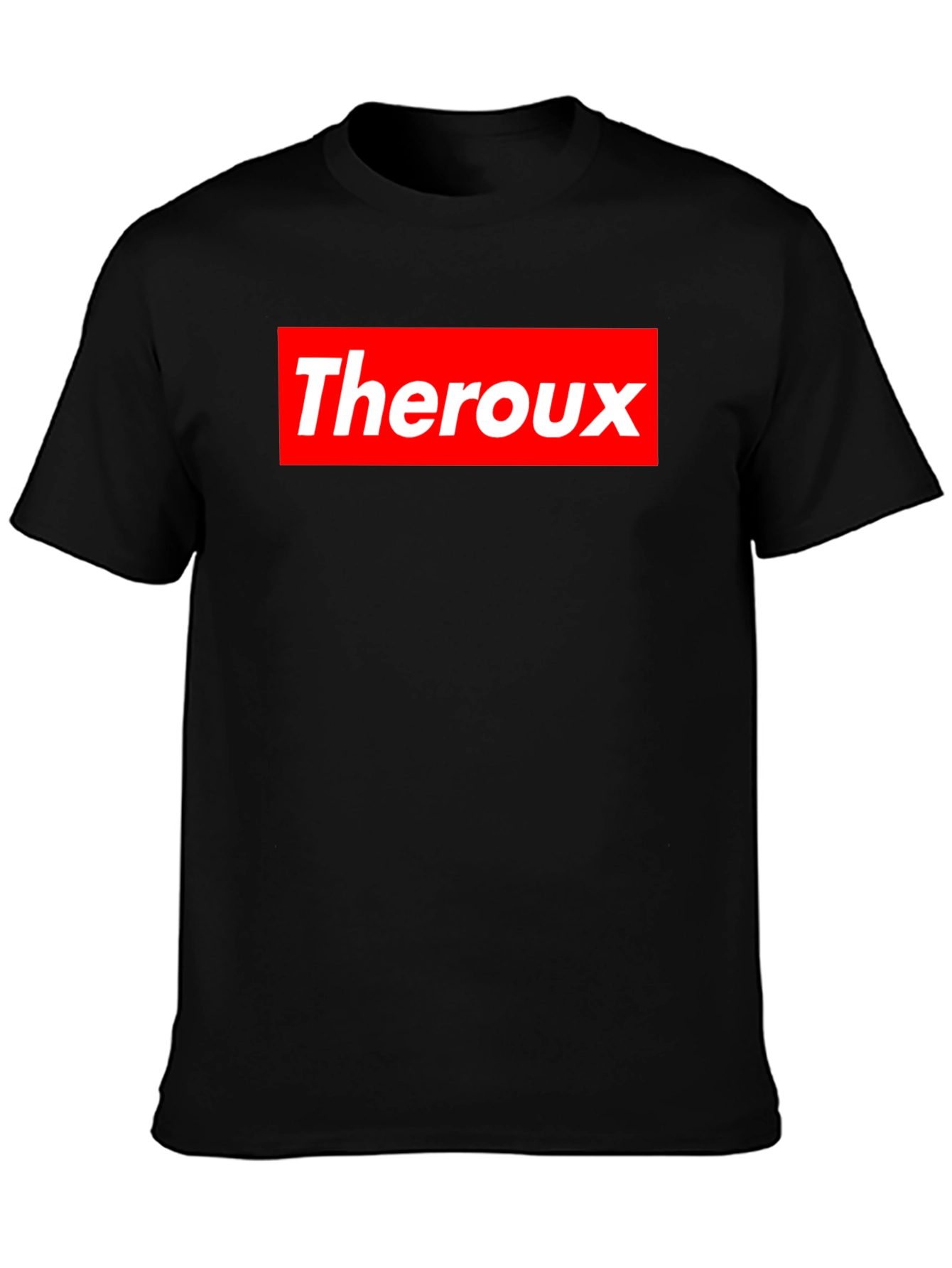 Theroux Graphic Tee - Red Box Logo Style T-Shirt