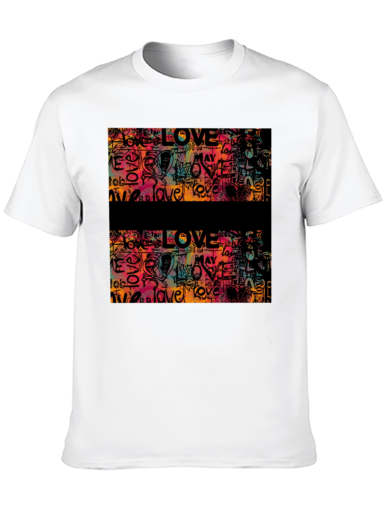 Love Graffiti Graphic Tee - Mens Black T-Shirt