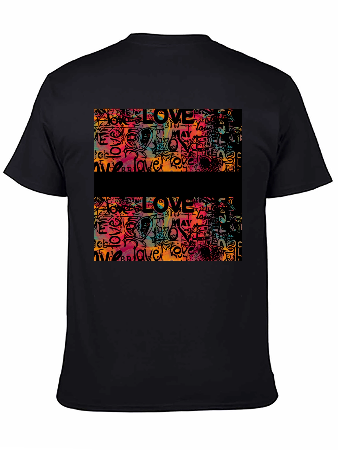 Love Graffiti Graphic Tee - Mens Black T-Shirt